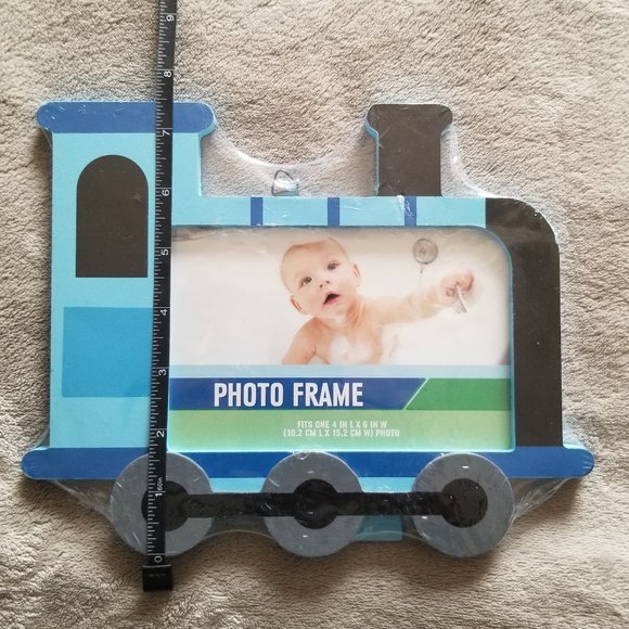 Blue Train Wooden Picture Frame - Picture 4 of 5